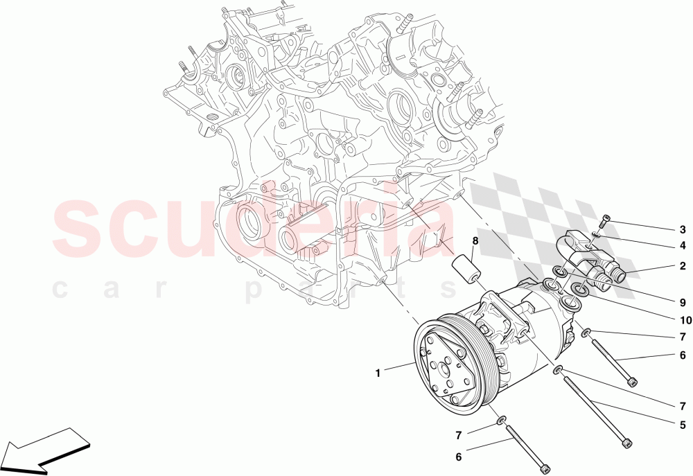 AC SYSTEM COMPRESSOR of Ferrari Ferrari 430 Spider