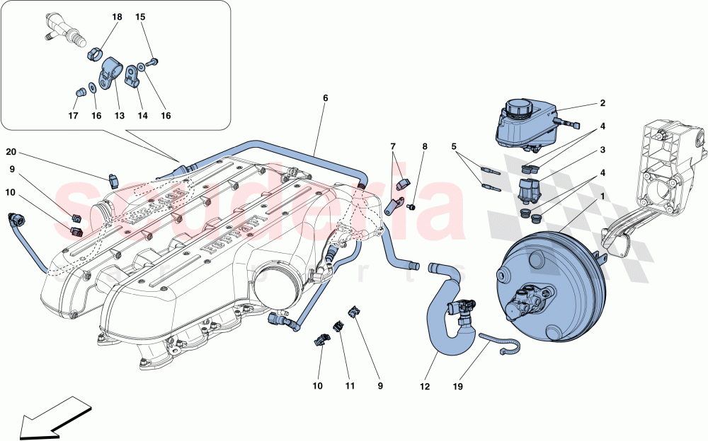 SERVO BRAKE SYSTEM of Ferrari Ferrari GTC4Lusso