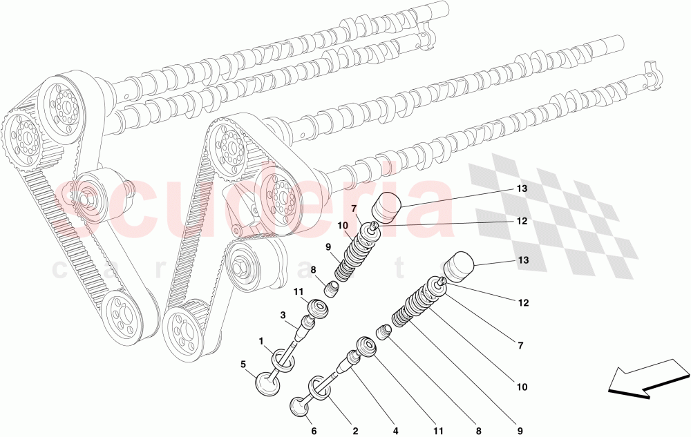 TIMING - VALVES of Ferrari Ferrari 612 Scaglietti