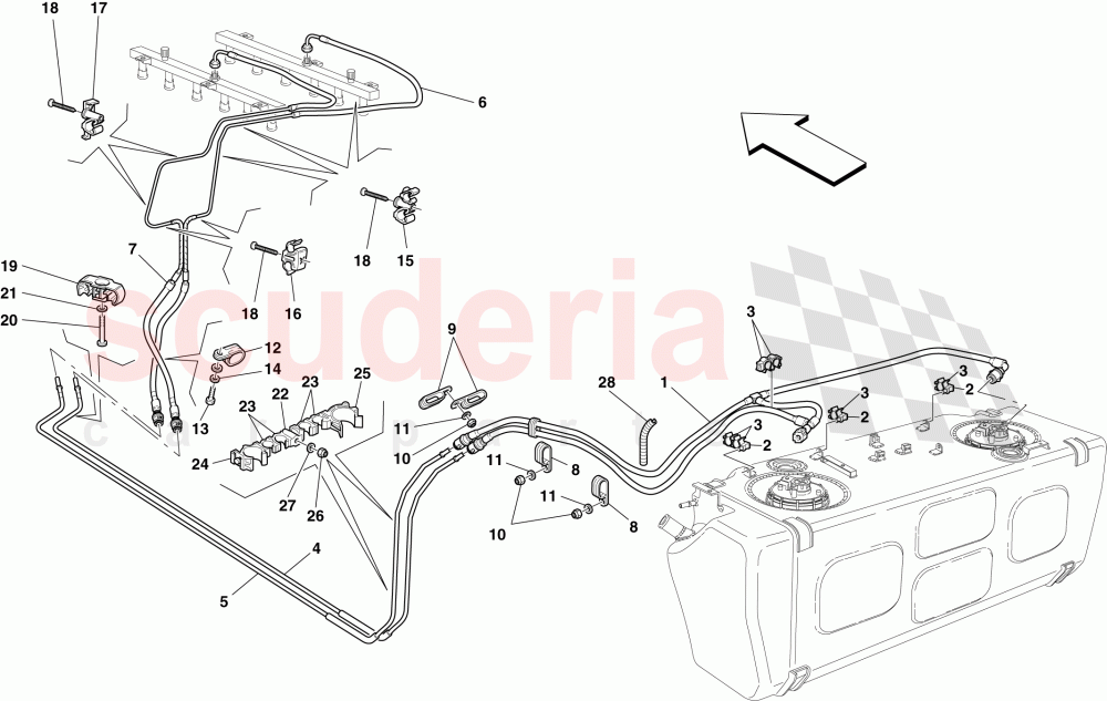 FUEL SYSTEM of Ferrari Ferrari 612 Scaglietti