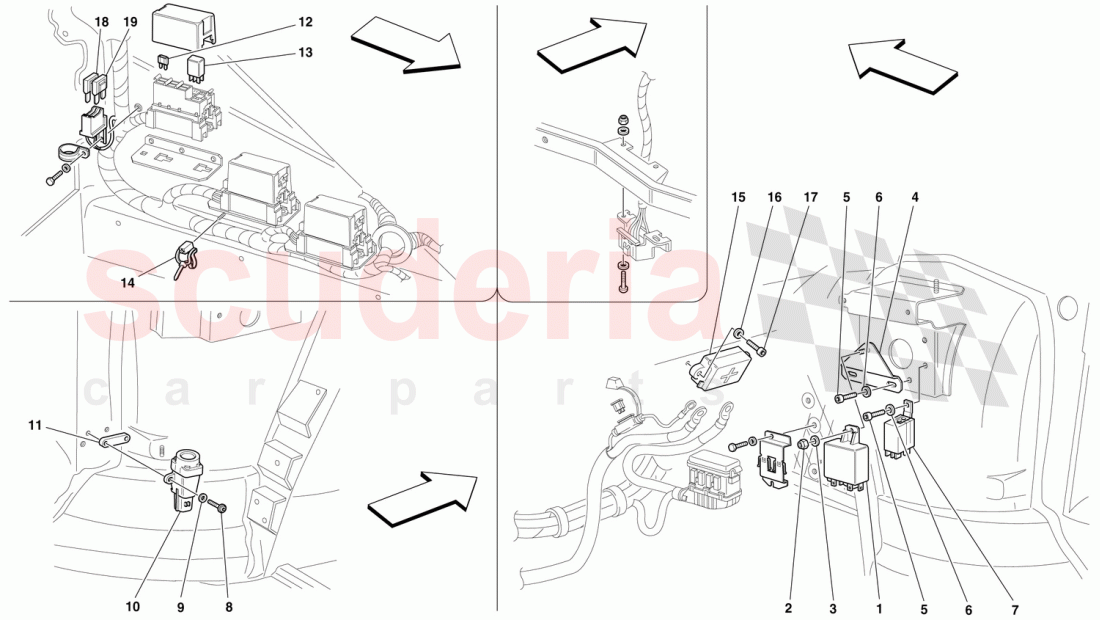 FRONT PASSENGERS COMPARTMENT CONTROL STATIONS of Ferrari Ferrari 360 Challenge (2000)