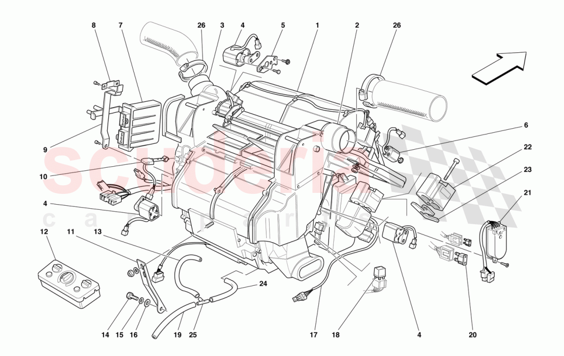 EVAPORATOR UNIT AND CONTROLS of Ferrari Ferrari 550 Barchetta