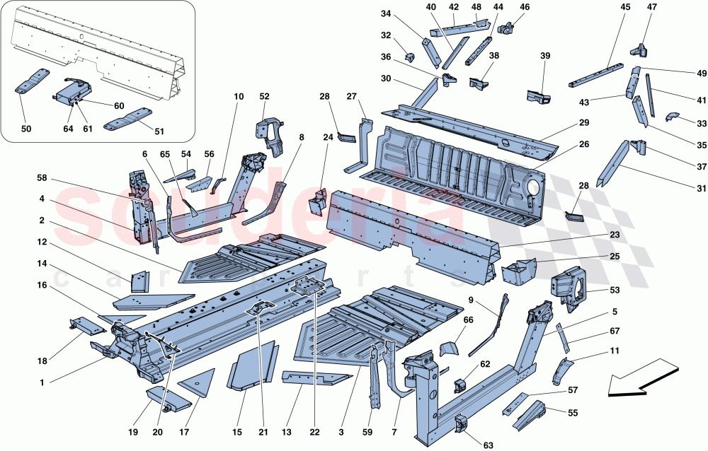 CENTRAL ELEMENTS AND PANELS of Ferrari Ferrari 458 Speciale Aperta