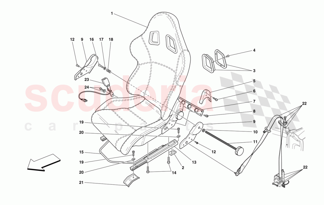 RACING SEAT of Ferrari Ferrari 360 Spider