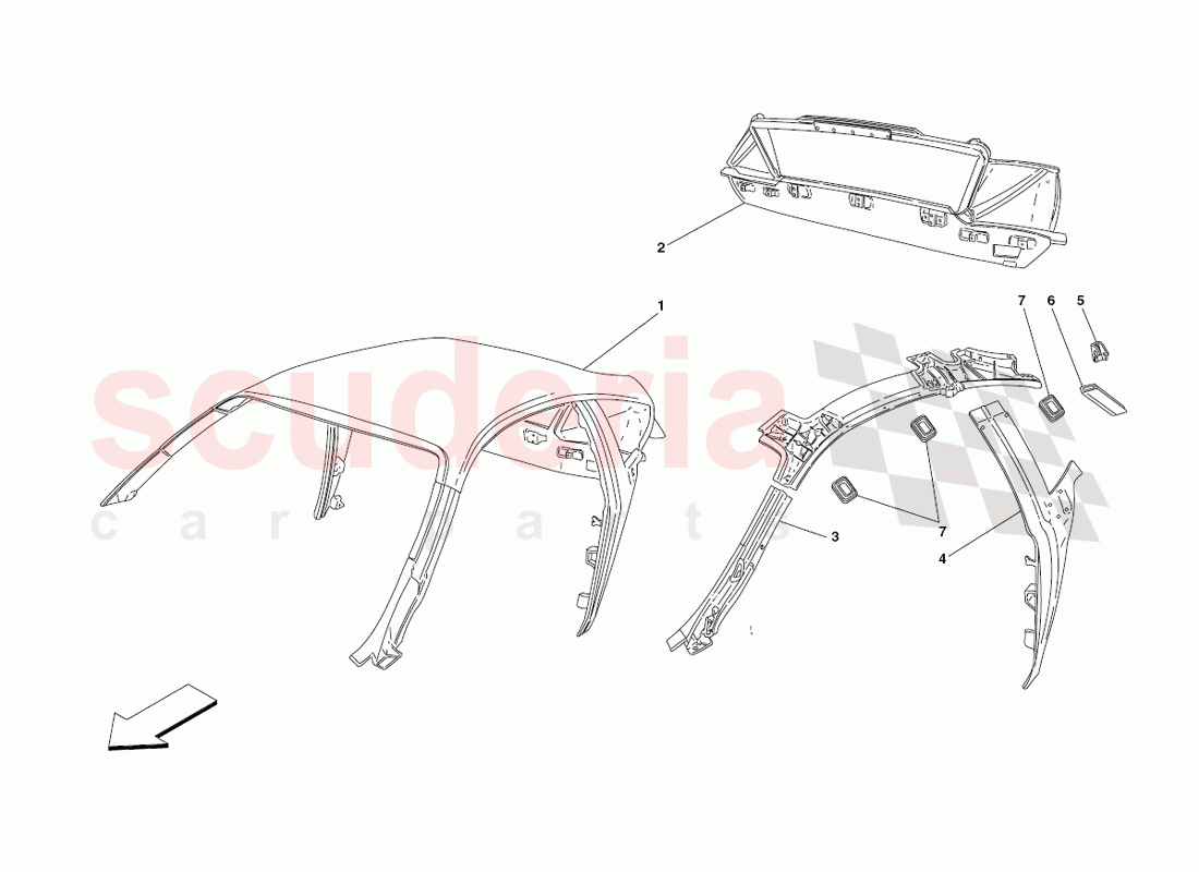 Roof - Structure of Ferrari Ferrari 430 Challenge (2006)