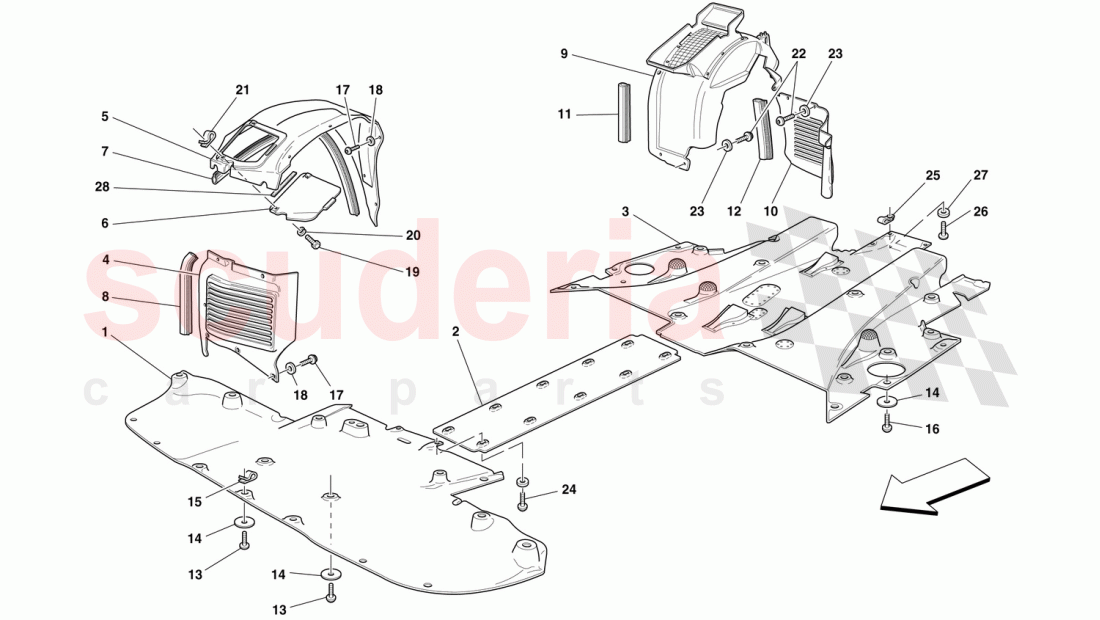 FLAT FLOOR PAN AND WHEELHOUSE of Ferrari Ferrari 360 Challenge (2000)