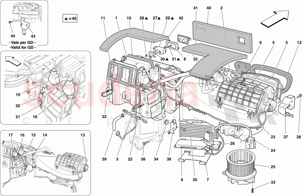 AC UNIT: DASHBOARD COMPONENTS of Ferrari Ferrari California (2012-2014)