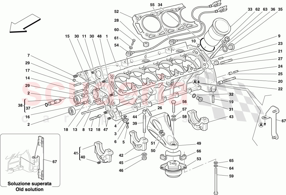 CRANKCASE of Ferrari Ferrari 612 Sessanta