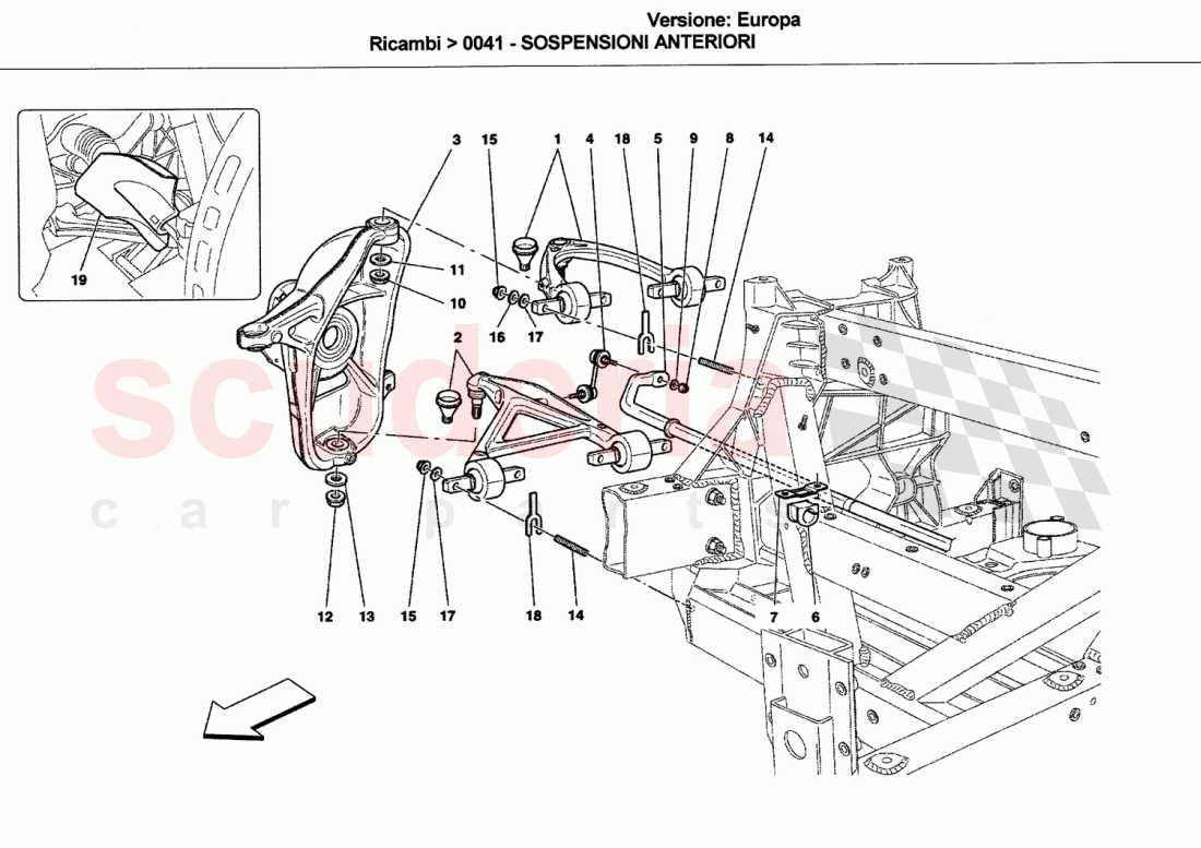 FRONT SUSPENSION of Ferrari Ferrari California (2008-2011)