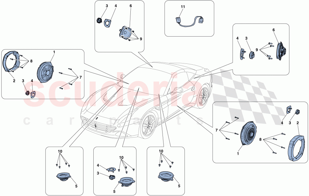 AUDIO SPEAKER SYSTEM of Ferrari Ferrari California T