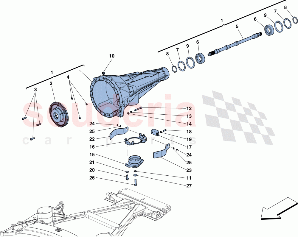 TRANSMISSION HOUSING of Ferrari Ferrari FF