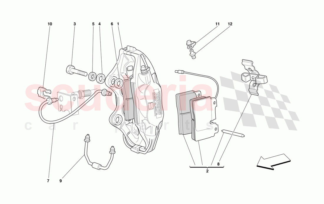 CALIPER FOR FRONT BRAKE of Ferrari Ferrari 550 Barchetta