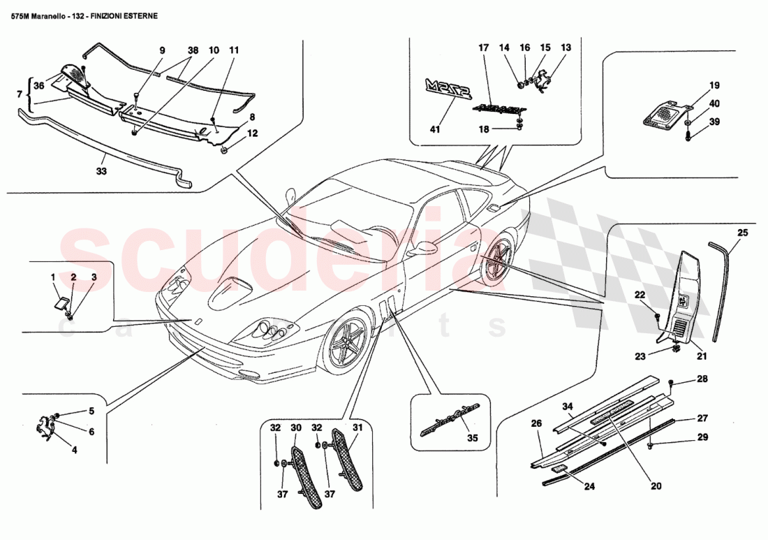 OUTSIDE FINISHINGS of Ferrari Ferrari 575M Maranello