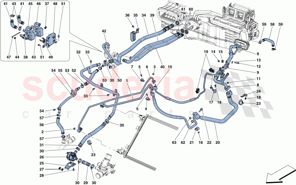 AC SYSTEM - WATER AND FREON of Ferrari Ferrari 812 Superfast/GTS