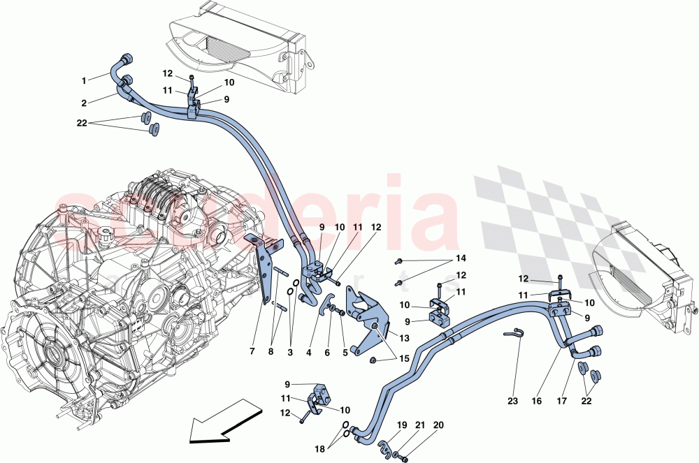 GEARBOX OIL LUBRICATION AND COOLING SYSTEM of Ferrari Ferrari 458 Spider