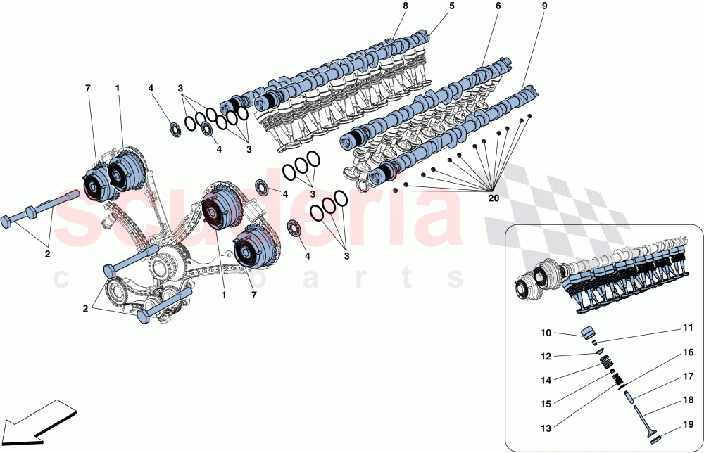 TIMING SYSTEM - TAPPETS of Ferrari Ferrari F12 TDF