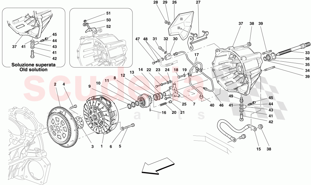 CLUTCH AND CONTROLS -Not for F1- of Ferrari Ferrari 599 GTB Fiorano