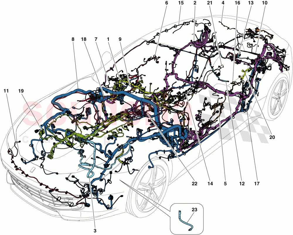 MAIN WIRING HARNESSES of Ferrari Ferrari GTC4Lusso T
