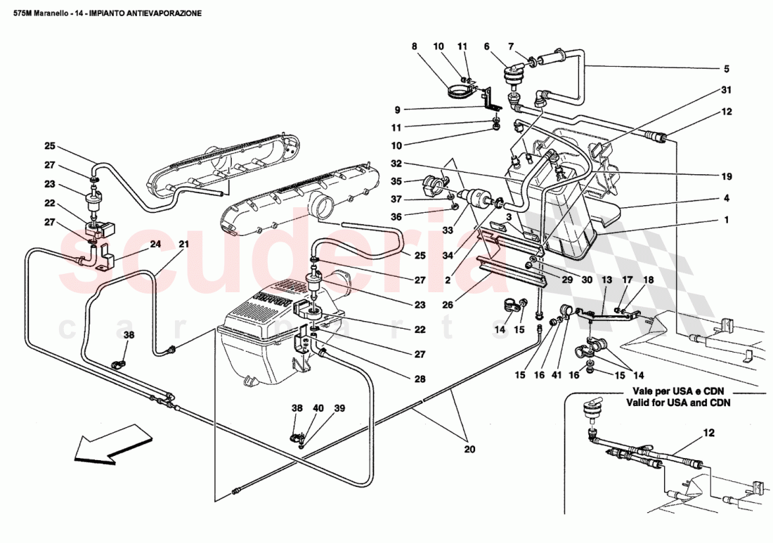 ANTIEVAPORATION DEVICE of Ferrari Ferrari 575M Maranello