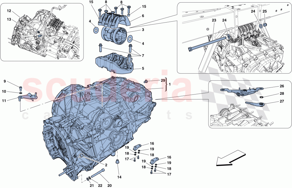 GEARBOX HOUSING of Ferrari Ferrari 458 Speciale Aperta