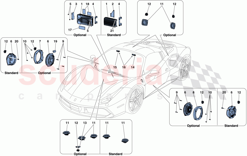 AUDIO SPEAKER SYSTEM of Ferrari Ferrari 488 Spider