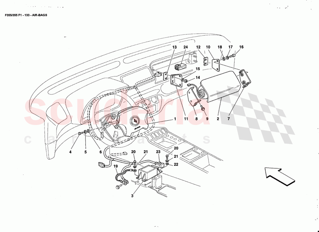 AIR-BAG of Ferrari Ferrari 355 (5.2 Motronic)