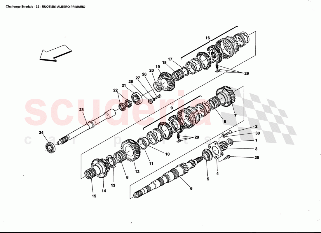 MAIN SHAFT GEARS of Ferrari Ferrari 360 Challenge Stradale