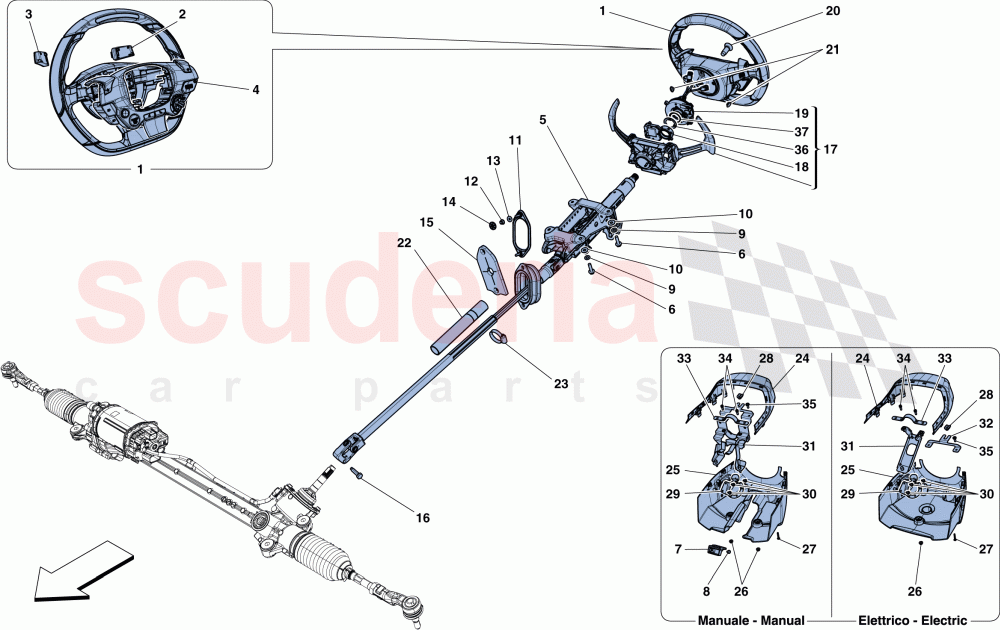 STEERING CONTROL of Ferrari Ferrari 812 Superfast/GTS