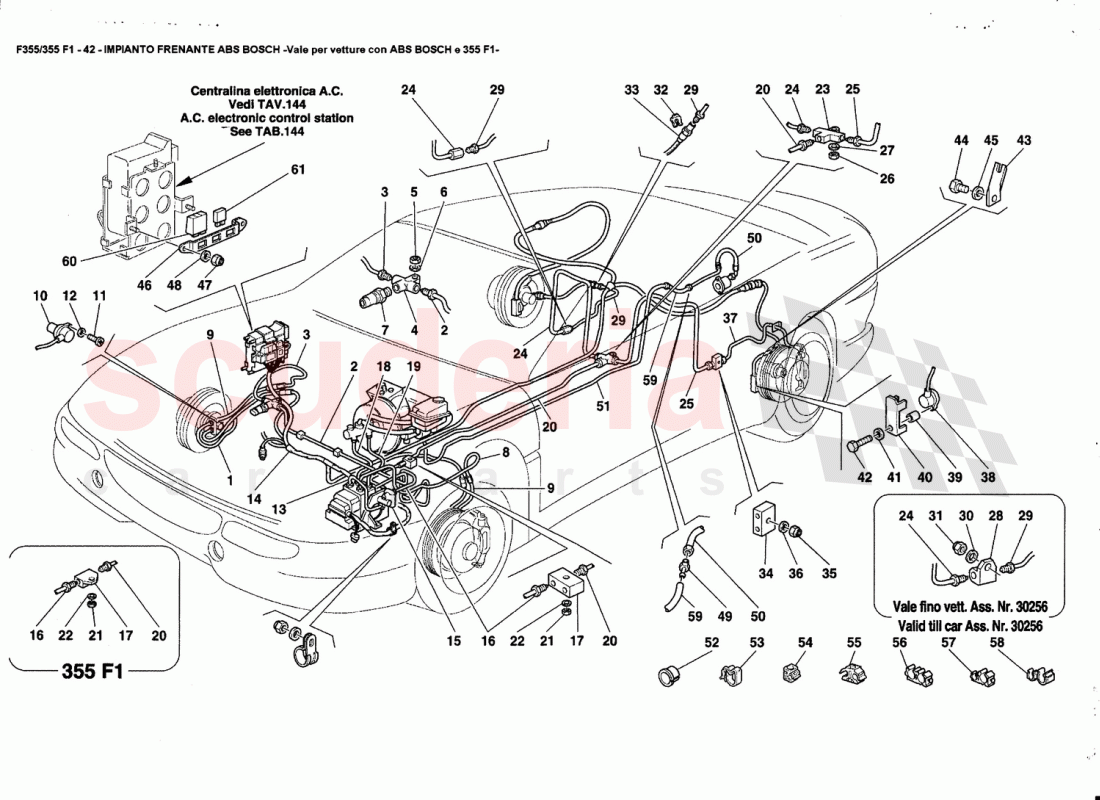 ABS BOSCH BRAKE SYSTEM -Valid for ABS BOSCH e 355F1 cars- of Ferrari Ferrari 355 (5.2 Motronic)