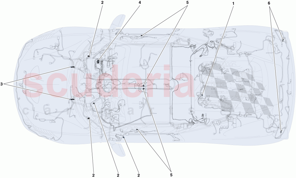 VARIOUS FASTENINGS FOR THE ELECTRICAL SYSTEM of Ferrari Ferrari 458 Speciale