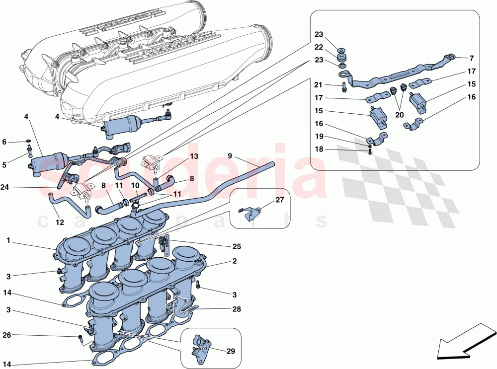 INTAKE MANIFOLD of Ferrari Ferrari 458 Speciale