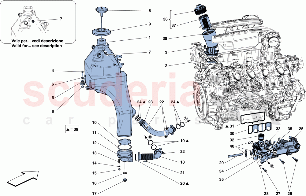 LUBRICATION SYSTEM: TANK, PUMP AND FILTER of Ferrari Ferrari 488 Spider