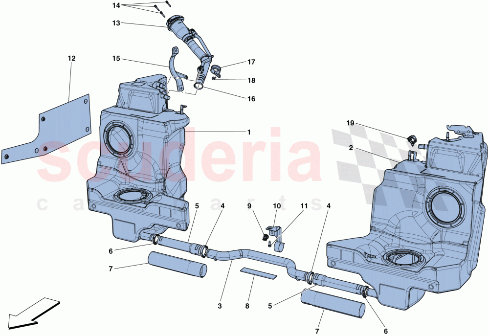 FUEL TANKS AND FILLER NECK of Ferrari Ferrari 488 Spider