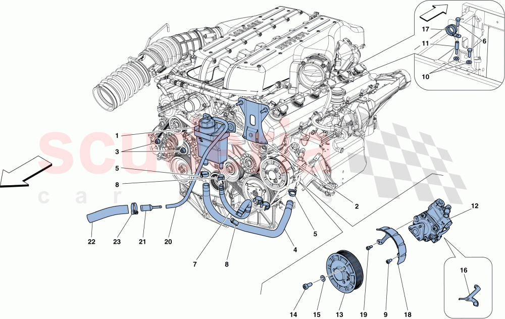 POWER STEERING PUMP AND RESERVOIR of Ferrari Ferrari GTC4Lusso