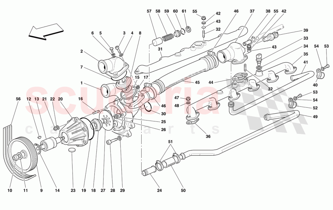 WATER PUMP of Ferrari Ferrari 456 M GT/GTA