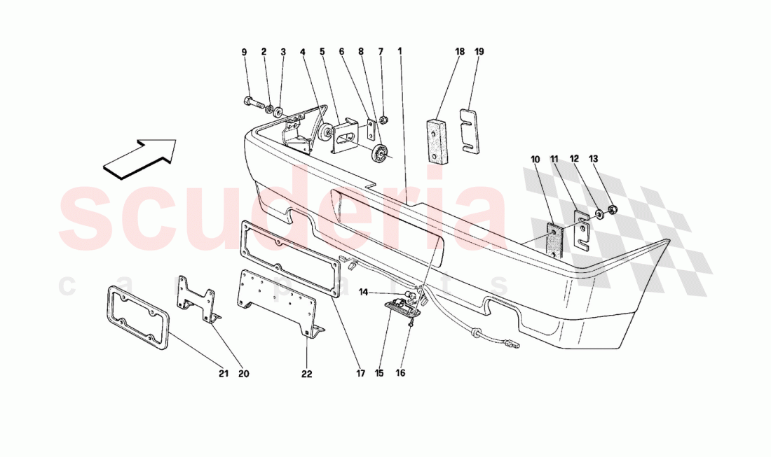 REAR BUMPER of Ferrari Ferrari 348 (2.7 Motronic)