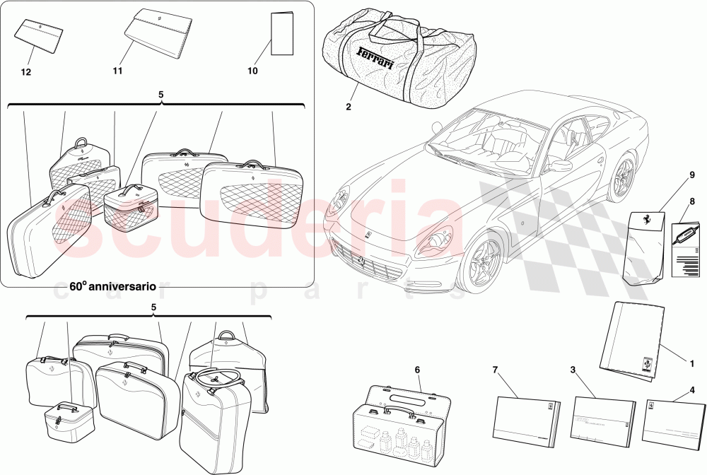 DOCUMENTATION AND ACCESSORIES of Ferrari Ferrari 612 Sessanta