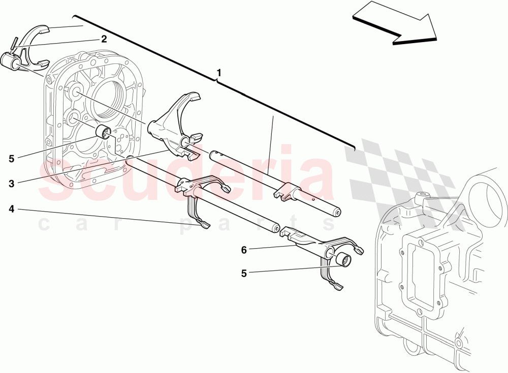 INTERNAL GEARBOX CONTROLS of Ferrari Ferrari 430 Scuderia Spider 16M