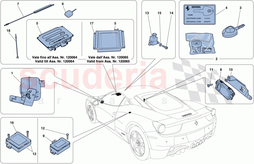 ANTITHEFT SYSTEM of Ferrari Ferrari 458 Italia