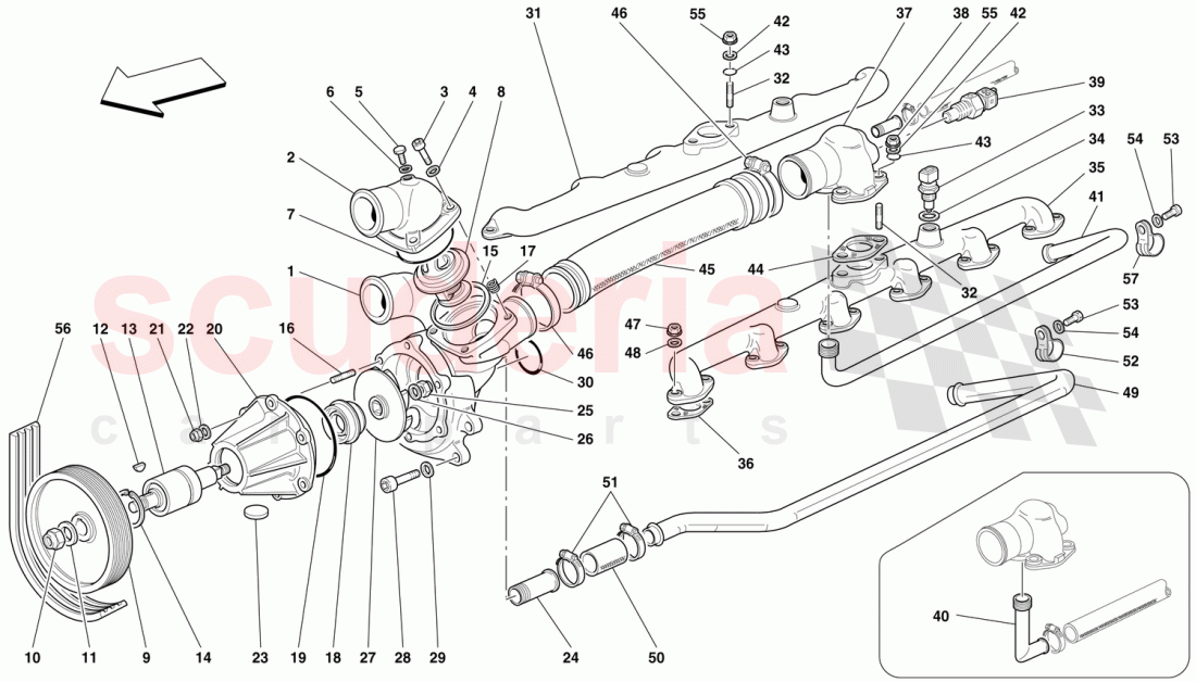 WATER PUMP of Ferrari Ferrari 456 GT/GTA