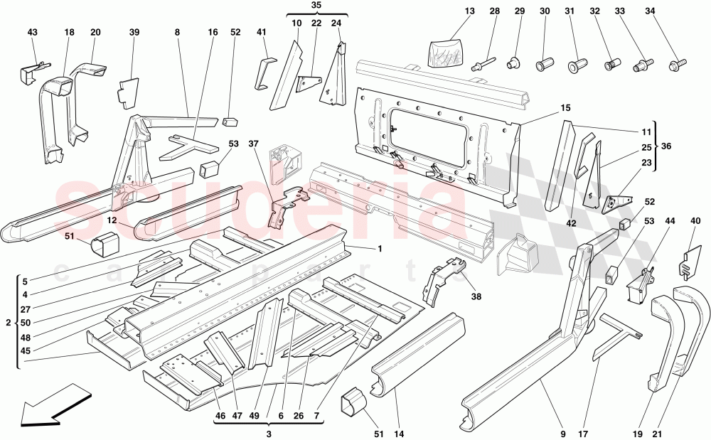 CENTRAL ELEMENTS AND PANELS of Ferrari Ferrari 430 Coupe