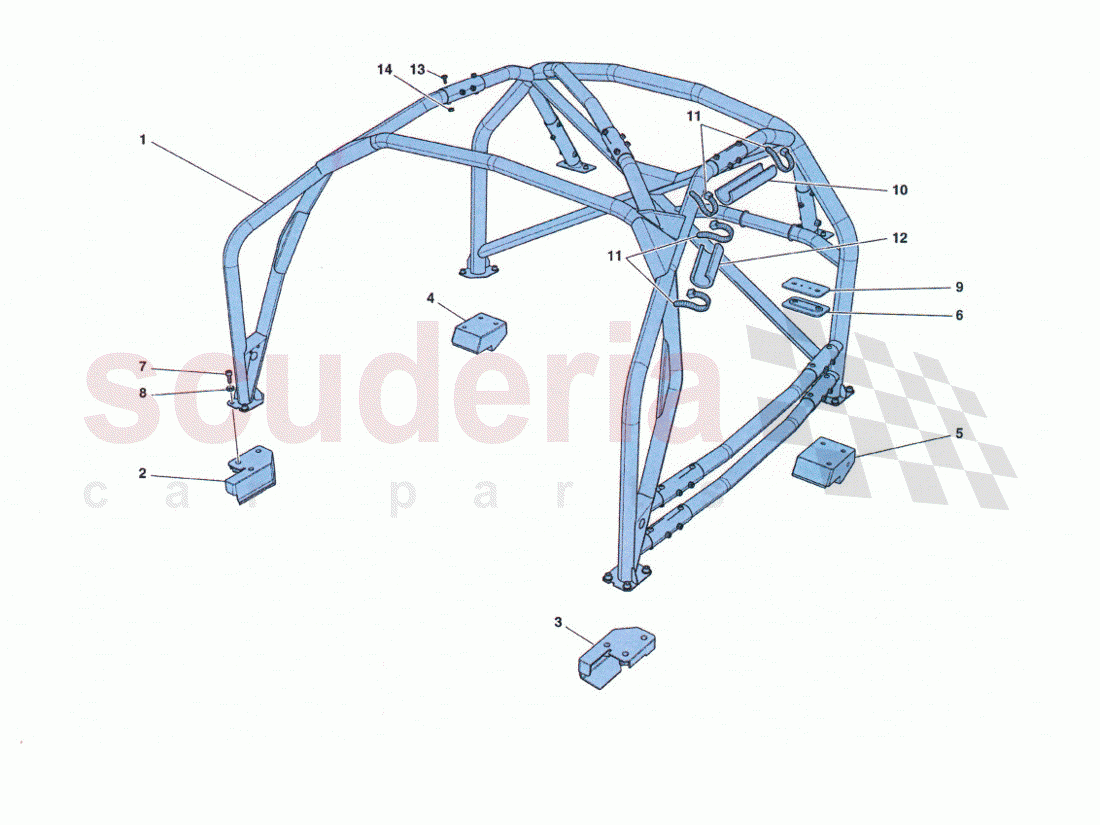 Roll Bar of Ferrari Ferrari 458 Challenge