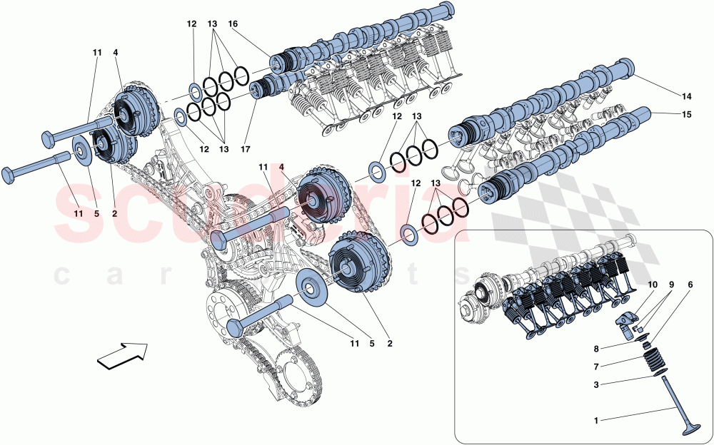 TIMING SYSTEM - TAPPETS of Ferrari Ferrari 488 GTB