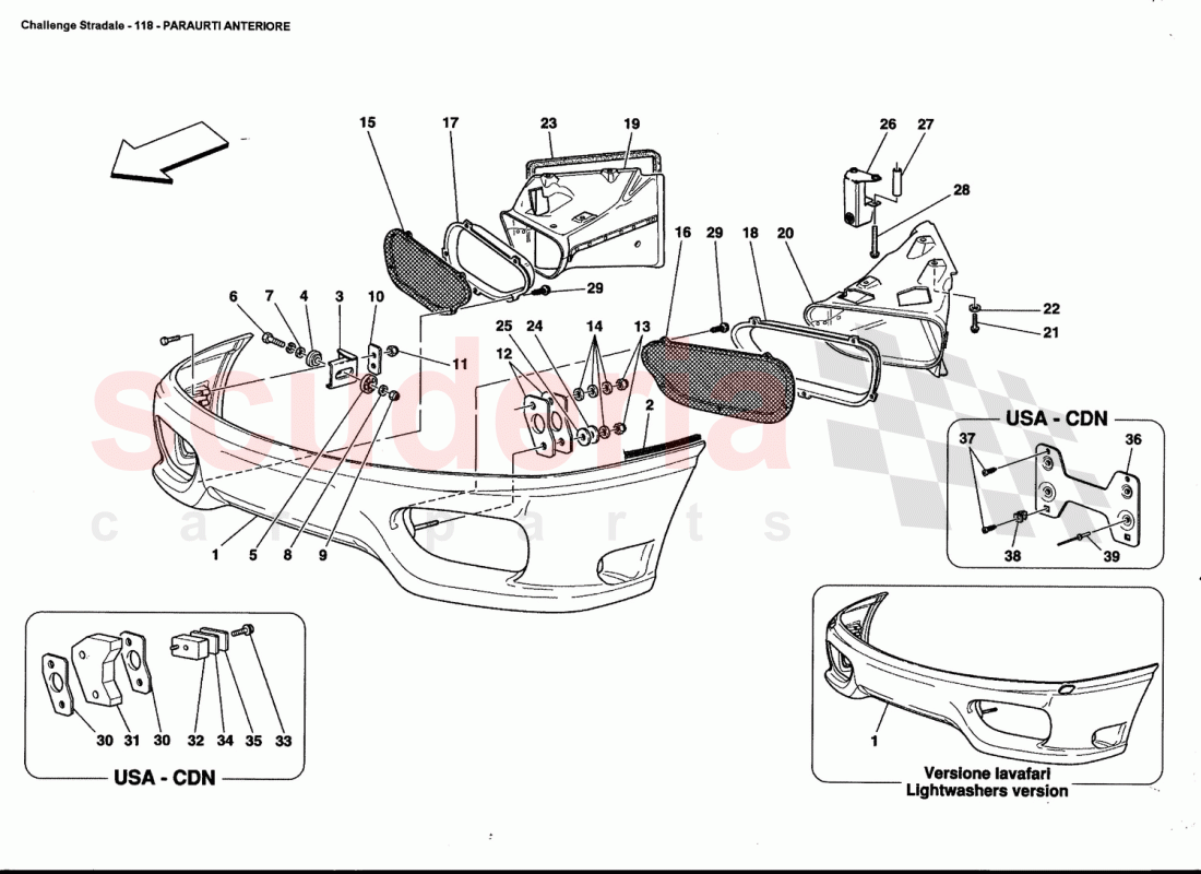 FRONT BUMPER of Ferrari Ferrari 360 Challenge Stradale