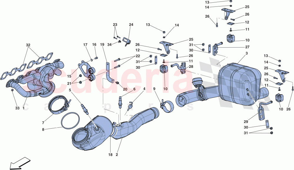 EXHAUST SYSTEM of Ferrari Ferrari LaFerrari Aperta