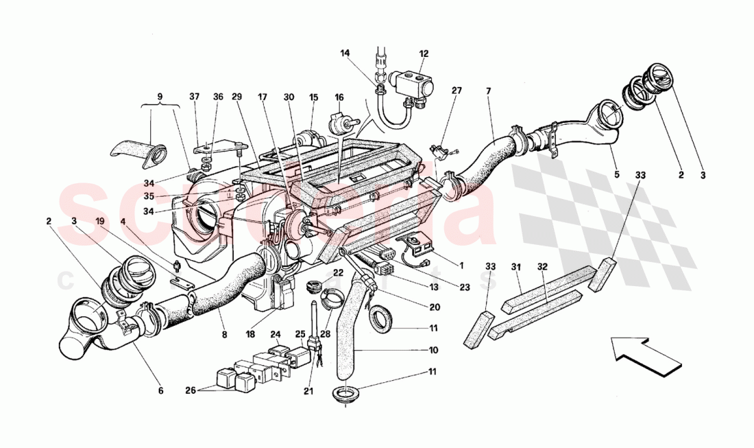 Air-conditioning unit of Ferrari Ferrari 512 TR