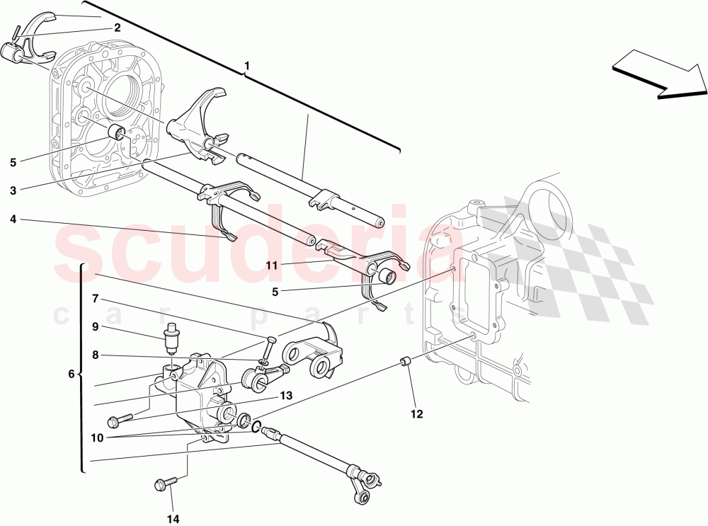 INTERNAL GEARBOX CONTROLS of Ferrari Ferrari 430 Spider