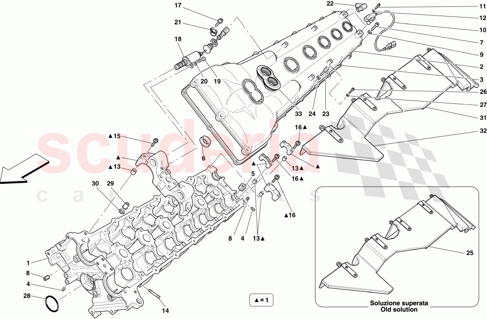 LEFT HAND CYLINDER HEAD of Ferrari Ferrari 599 GTO