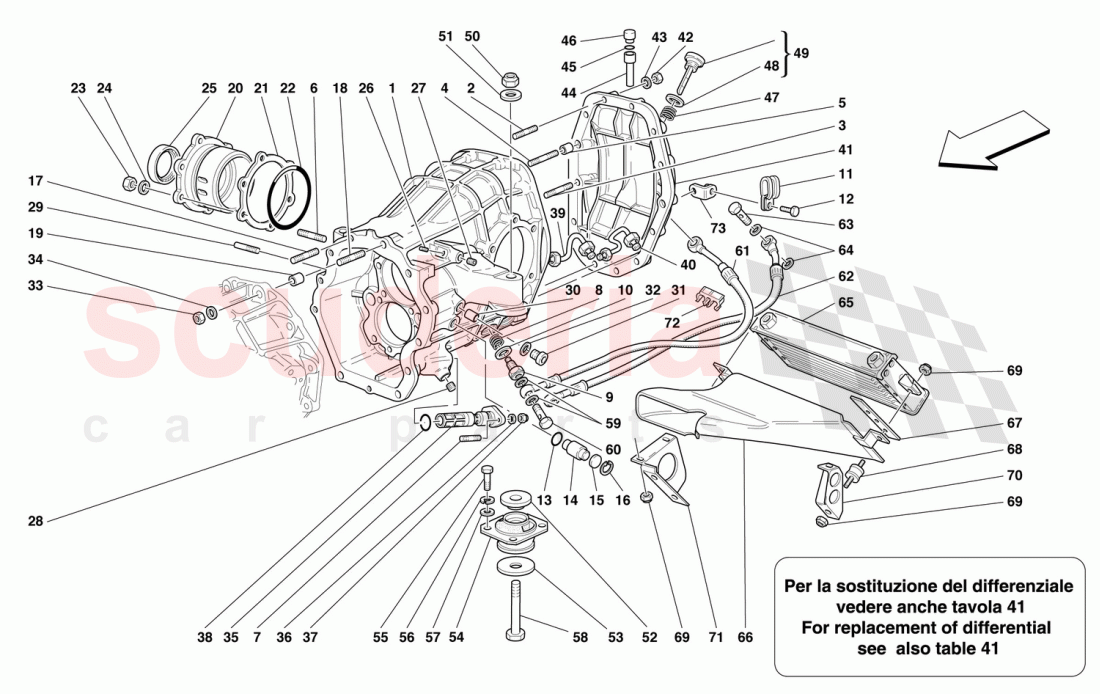 DIFFERENTIAL CARRIER AND GEARBOX COOLING RADIATOR -Not for 456M GTA- of Ferrari Ferrari 456 M GT/GTA