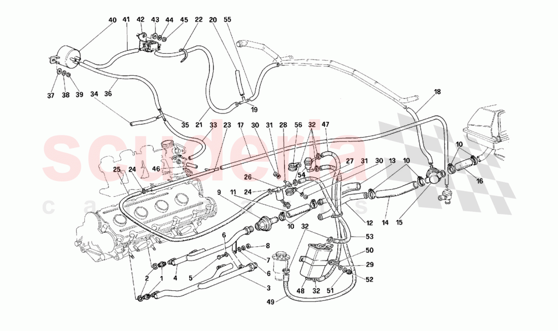 Air injection device -Valid for USA- of Ferrari Ferrari F40